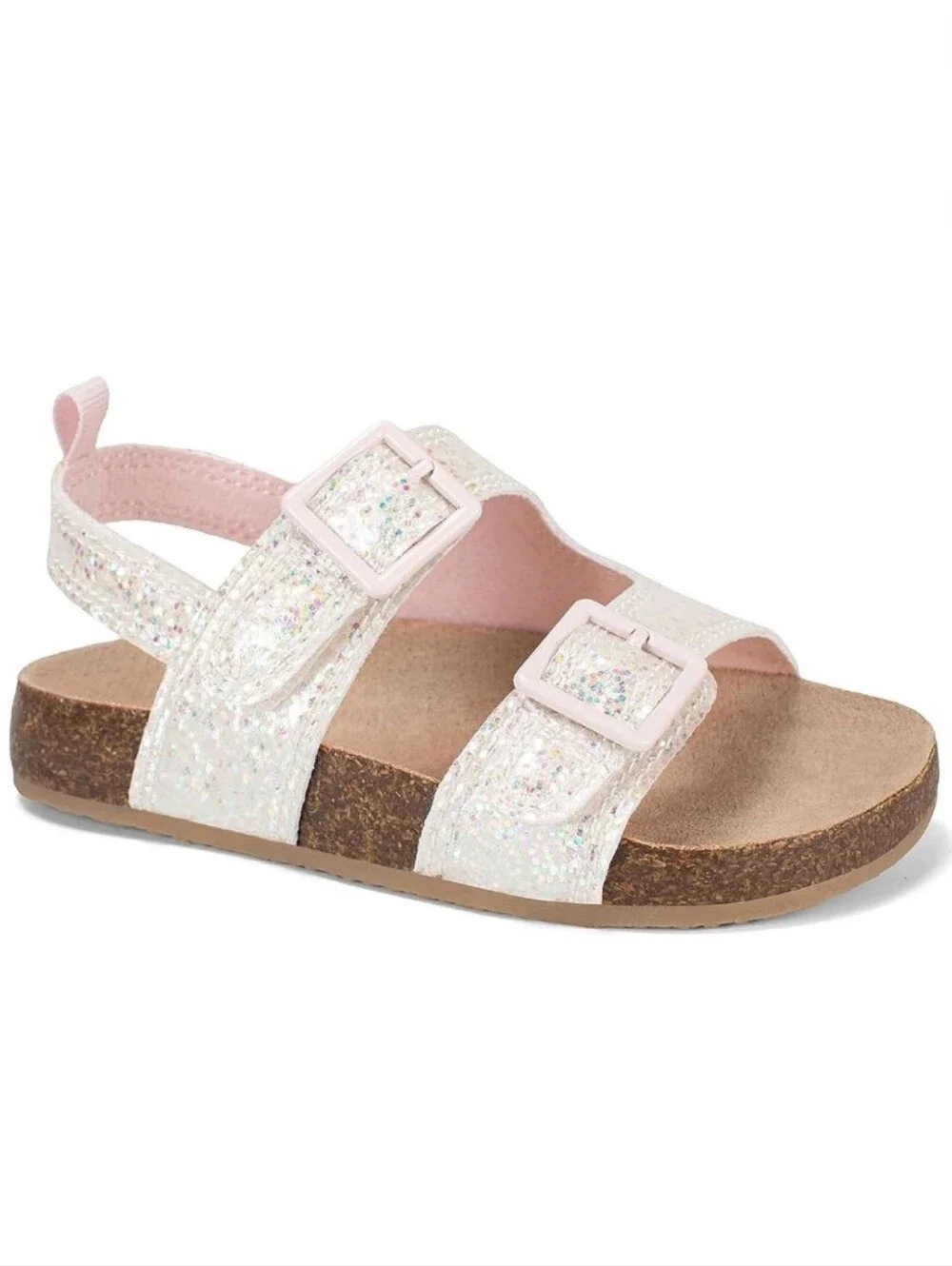 OshKosh B'gosh Girls 10T Iridescent Sparkle Glitter Sandals